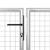 Cancello per Giardino in Acciaio 400x100cm Argento