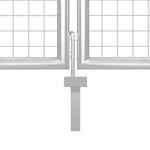 Cancello per Giardino in Acciaio 400x100cm Argento