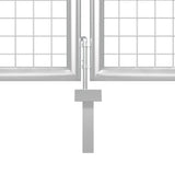 Cancello per Giardino in Acciaio 400x100cm Argento