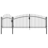 Cancello da Giardino Woerden in acciaio 1,25x4 m Nero