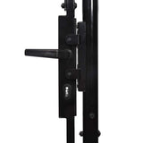 Cancello da Giardino Woerden in acciaio 1,25x4 m Nero