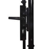 Cancello da Giardino Woerden in acciaio 1,95x4 m Nero