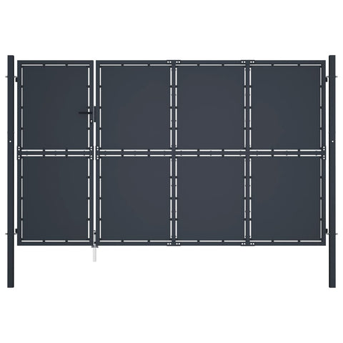 Cancello di Recinzione in Acciaio 350x150 cm Antracite