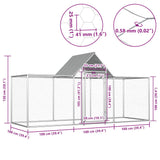 Pollaio 3x1x1,5 m in Acciaio Zincato