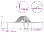 Pollaio 6x2x2 m in Acciaio Zincato