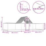 Pollaio 6x2x2 m in Acciaio Zincato