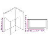 Box Doccia Pieghevole a Libro in ESG 120x68x130 cm