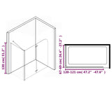 Box Doccia Pieghevole a Libro in ESG 120x68x130 cm