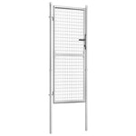 Cancello per Giardino in Acciaio Zincato 105x250cm Argento