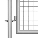 Cancello per Giardino in Acciaio Zincato 105x250cm Argento