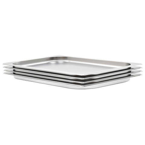 Contenitori Gastronorm 4 pz GN 1/1 20 mm in Acciaio Inox