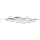 Contenitori Gastronorm 4 pz GN 1/1 20 mm in Acciaio Inox