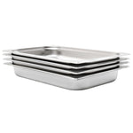 Contenitori Gastronorm 4 pz GN 1/1 65 mm in Acciaio Inox