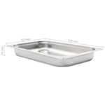 Contenitori Gastronorm 4 pz GN 1/1 65 mm in Acciaio Inox