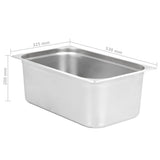 Contenitori Gastronorm 2 pz GN 1/1 200 mm in Acciaio Inox