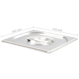 Coperchi per Teglie GN 1/6 8 pz in Acciaio Inox