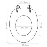 Tavolette WC con Coperchi 2 pz in MDF Marroni