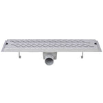 Scarico Doccia Lineare 2 pz Design Onde 530x140mm Acciaio Inox