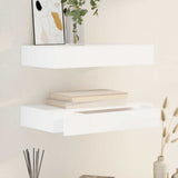 Mensole con Cassetti 2 pz Bianco 48 cm