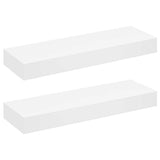 Mensole con Cassetti 2 pz Bianco 80 cm