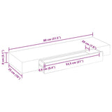 Mensole con Cassetti 2 pz Bianco 80 cm