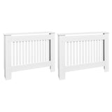 Copritermosifoni 2 pz in Legno truciolato 112 cm Bianco