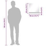 Specchio da Parete con Mensola 40x40 cm in Vetro Temperato