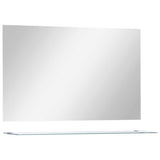 Specchio da Parete con Mensola 100x60 cm in Vetro Temperato