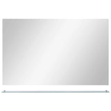 Specchio da Parete con Mensola 100x60 cm in Vetro Temperato