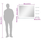 Specchio da Parete con 5 Mensole Argento 80x60 cm