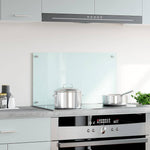 Paraschizzi per Cucina Bianco 70x40 cm in Vetro Temperato