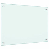 Paraschizzi per Cucina Bianco 70x50 cm in Vetro Temperato