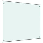 Paraschizzi per Cucina Bianco 70x60 cm in Vetro Temperato
