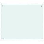 Paraschizzi per Cucina Bianco 70x60 cm in Vetro Temperato