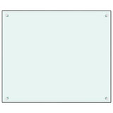 Paraschizzi per Cucina Bianco 70x60 cm in Vetro Temperato
