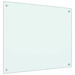 Paraschizzi per Cucina Bianco 70x60 cm in Vetro Temperato