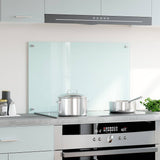 Paraschizzi per Cucina Bianco 80x50 cm in Vetro Temperato