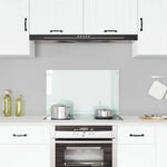 Paraschizzi per Cucina Bianco 80x50 cm in Vetro Temperato