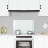 Paraschizzi per Cucina Bianco 80x50 cm in Vetro Temperato