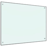 Paraschizzi per Cucina Bianco 80x60 cm in Vetro Temperato