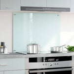Paraschizzi per Cucina Bianco 80x60 cm in Vetro Temperato