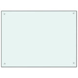 Paraschizzi per Cucina Bianco 80x60 cm in Vetro Temperato