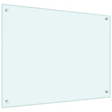 Paraschizzi per Cucina Bianco 80x60 cm in Vetro Temperato