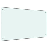 Paraschizzi per Cucina Bianco 90x50 cm in Vetro Temperato