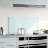 Paraschizzi per Cucina Bianco 90x50 cm in Vetro Temperato