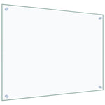 Paraschizzi per Cucina Trasparente 80x60 cm in Vetro Temperato