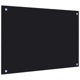 Paraschizzi per Cucina Nero 70x50 cm in Vetro Temperato