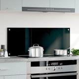 Paraschizzi per Cucina Nero 100x40 cm in Vetro Temperato