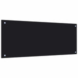 Paraschizzi per Cucina Nero 100x40 cm in Vetro Temperato