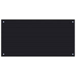 Paraschizzi per Cucina Nero 100x50 cm in Vetro Temperato